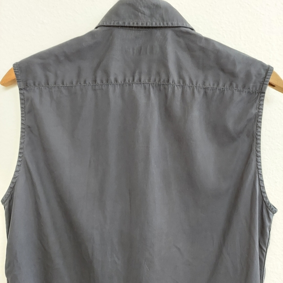 YSL VINTAGE BUTTON FRONT SLEEVELESS SHIRT - Picture 4 of 9